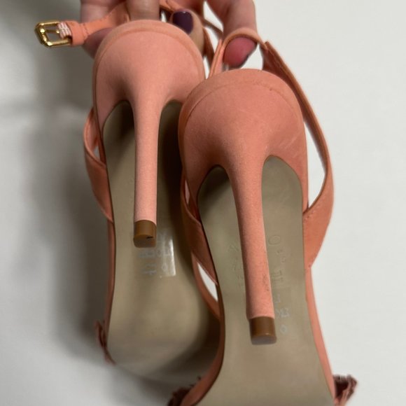 Aldo Suede Pink Heals with Fringe - Worn ONCE! - Picture 4 of 8